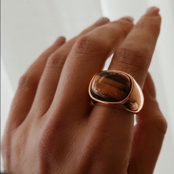 Brand New Tiger Eye Signet Ring - Picture 6 of 6